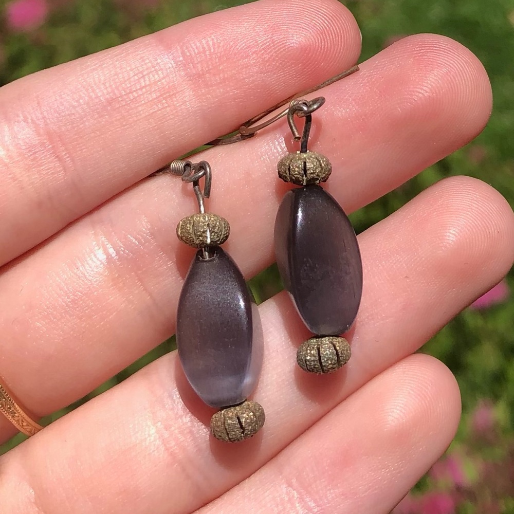 Purple earrings